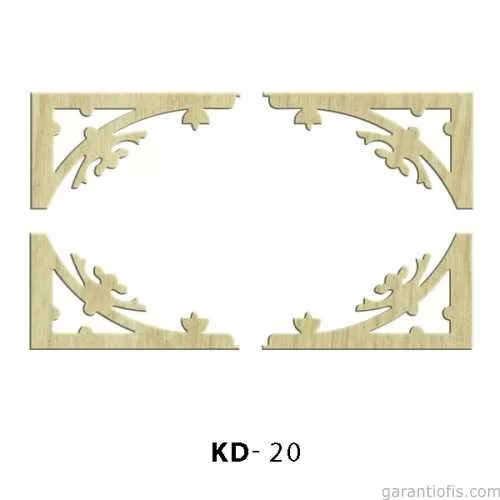 -Art KD 20 - Köşe Süs Setii Dekoratif Mini Ahşap Obje