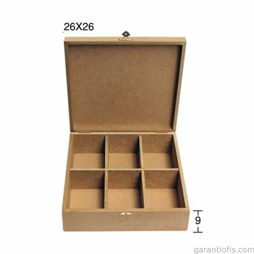 -Art KU 325 Boyanabilir MDF İç Bölmeli Kutu