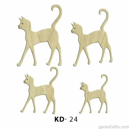 -Art KD 24 - Kediler Dekoratif Mini Ahşap Obje