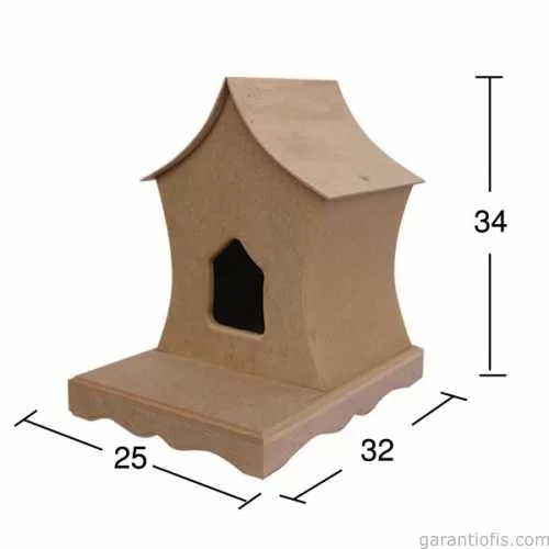 -Art KU 335 Boyanabilir Kuş Yuvası Şeklinde Ahşap Obje