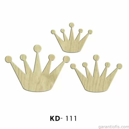 -Art KD 111 - Taç Figürlü Dekoratif Mini Ahşap Obje