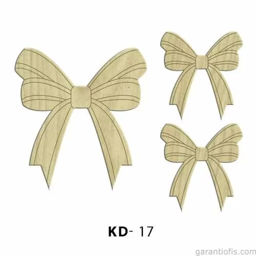 -Art KD 17 - Kurdele Seti Dekoratif Mini Ahşap Obje