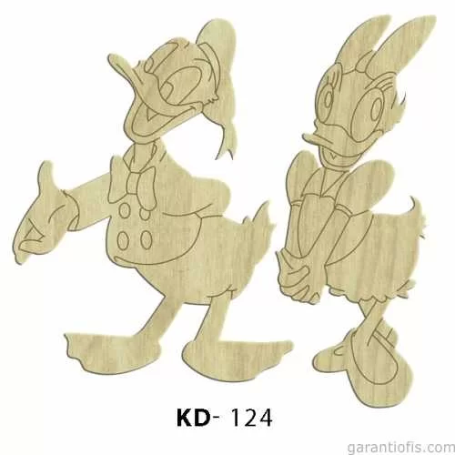 -Art KD 124 - Çizgi Film Karakterleri Mini Ahşap Obje