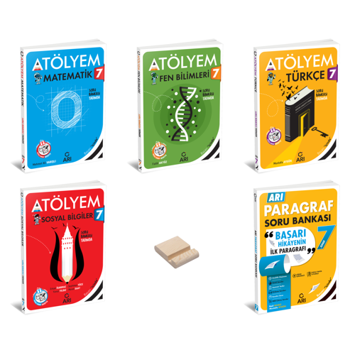 7. Sınıf Atölyem Tüm Dersler Soru Bankası 5li Set + Telefon Standı
