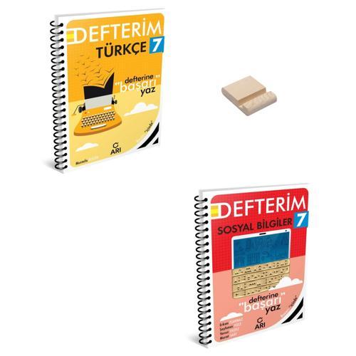 7. Sınıf Defterim Türkçe ve Sosyal Bilgiler + Telefon Standı