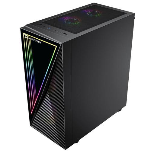 Ravadin ATX 3* ARGB Infinity Fan Temperli Cam 500W 80+ Bronze Dahili PSU Cam Gaming Siyah Kasa