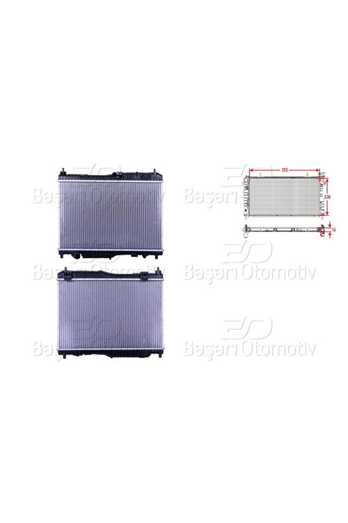 8V518005FA-WISCO FORD FIESTA 1.4 09 SU RADYATORU BRAZING AT 355X538X16 MM 8V518005FA