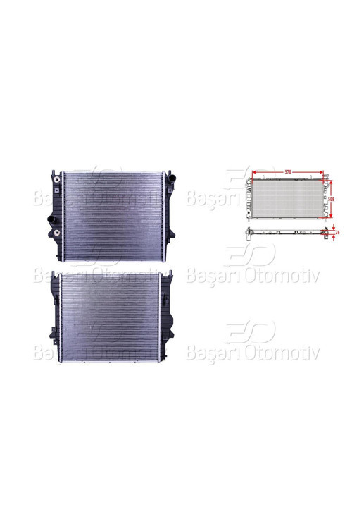 XR847964-WISCO JAGUAR S-TYPE 3.0. 4.2 01-08 SU RADYATORU BRAZING AT 570X508X26 MM XR847964