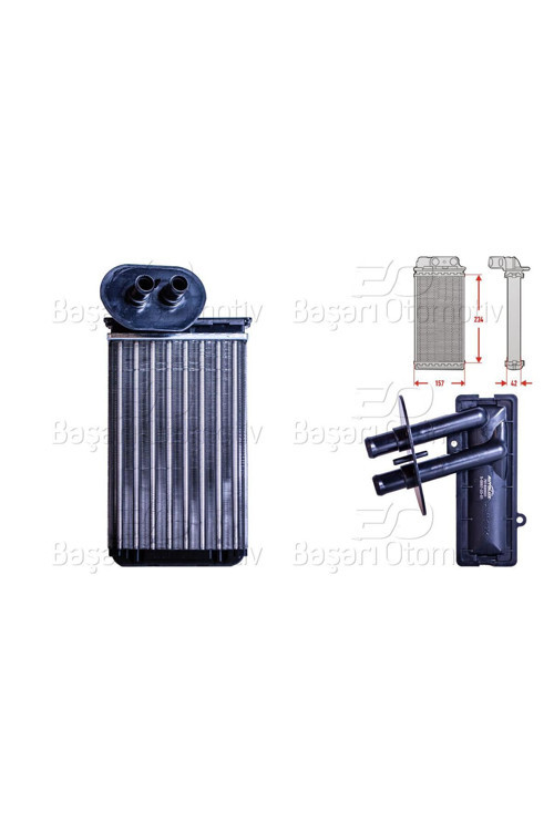 701820031-AUTOLUX VW T4 WITH CONDITIONERMECHANICAL KALORIFER RADYATORU MEKANIK 235X157 MM