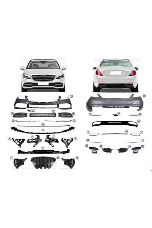 W222 2018- BODY KİT STANDART TİP (ÖN-ARKA DOLU OEM No: 2228804600 / 2228850102