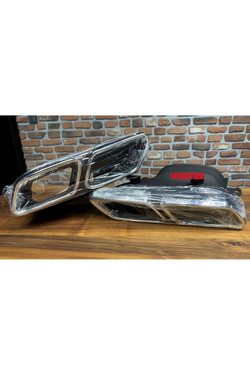 W20514-3300C63GÜMÜS W205 2014- ARKA EGZOZ UCU SET ( C63 GÜMÜŞ RENK OEM No: