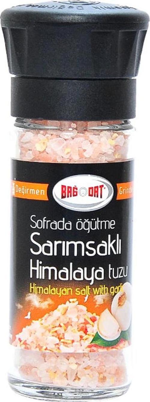 Cam Değirmenli Sarımsaklı Himalaya  granül Çakıl Doğal Kaya Tuzu 110  gr
