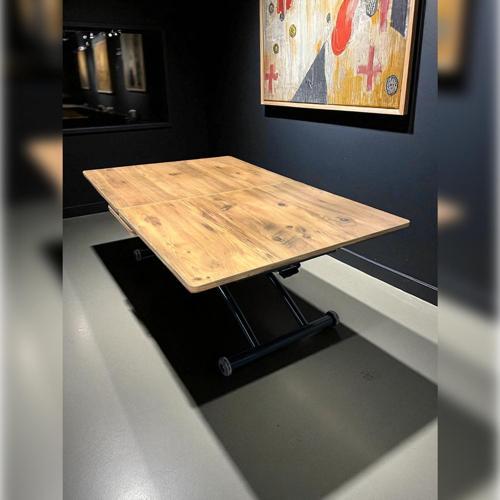 Ortadan Açılır Akıllı Masa Üst Mdf Efesçam Alt Ayak Siyah Renk