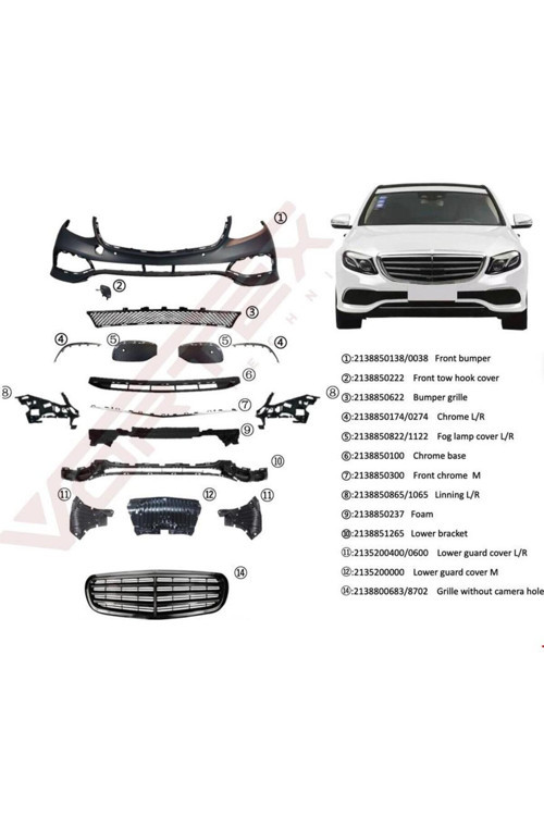 W21317-1000EXCSET W213 2016- ÖN TAMPON KOMPLE SET EXCLUSIVE OEM No: 2138850138 SET