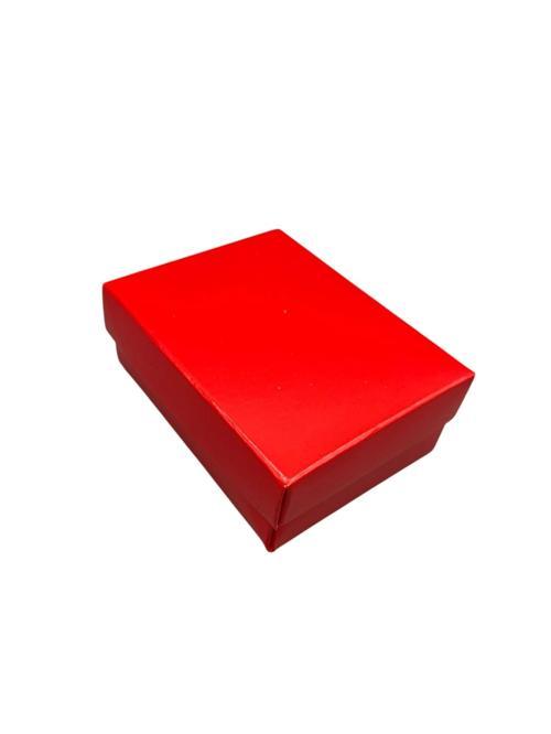 Karton Süngerli Kırmızı Renk 8/6 cm 48 Adet Üçlü Set Takı Kutusu