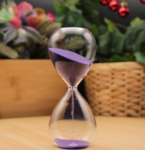 Cam Kum Saati 5 Dakika Koyu Mor