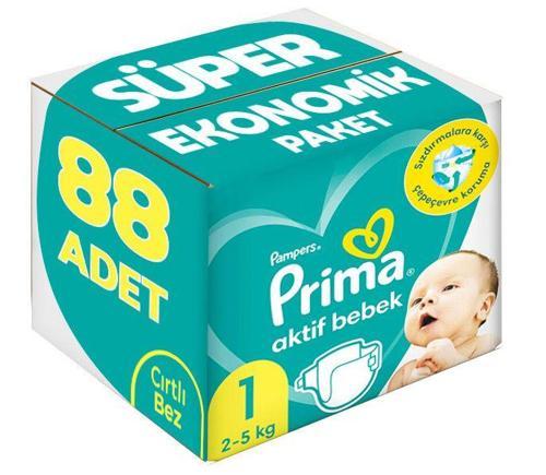 Bebek Bezi Beden:1 (2-5Kg) Yeni Doğan 88 Adet Süper Ekonomik Pk