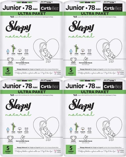 Bebek Bezi Natural Beden:5 (11-18KG) Junior 312 Adet Avantaj Ultra Pk