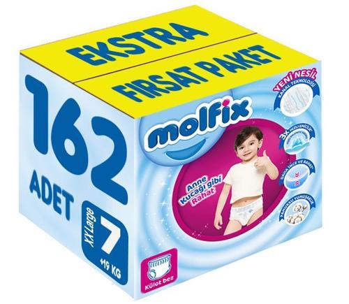 Külot Bebek Bezi Beden:7 (19+KG) XX Large 162 Adet Ekstra Fırsat Pk