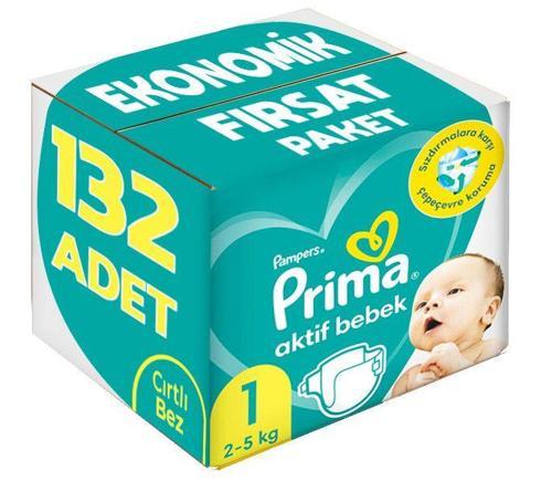 Bebek Bezi Beden:1 (2-5Kg) Yeni Doğan 132 Adet Ekonomik Fırsat Pk