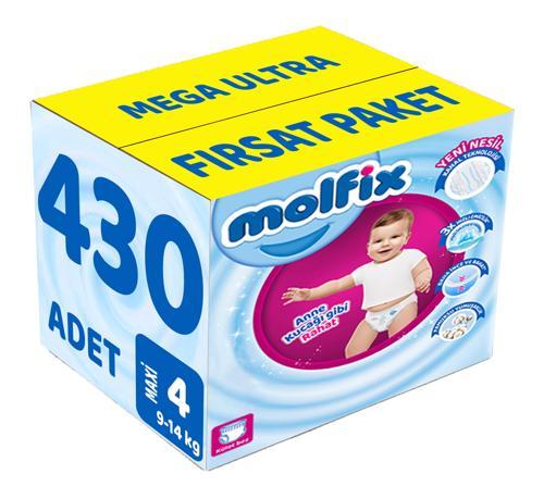 Külot Bebek Bezi Beden:4 (9-14Kg) Maxi 430 Adet Mega Ultra Fırsat Pk