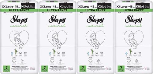 Külot Bebek Bezi Natural Beden:7 (20-30KG) XX Large 192 Adet Avataj Ultra Pk