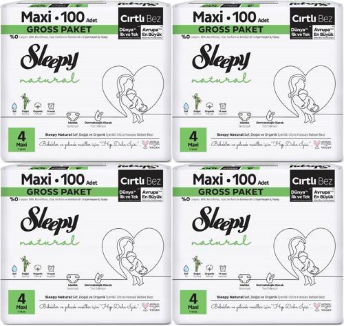 Bebek Bezi Natural Beden:4 (7-14KG) Maxi 400 Adet Avataj Ultra Pk