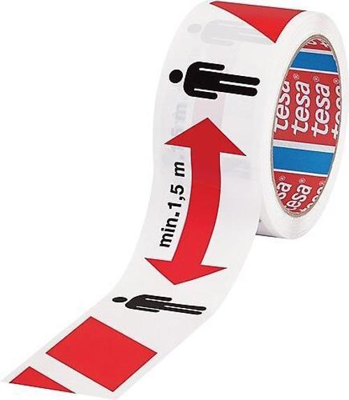 58263 Sosyal Mesafe ve Yer İşaretleme İkaz Bandı 50mmx50mt