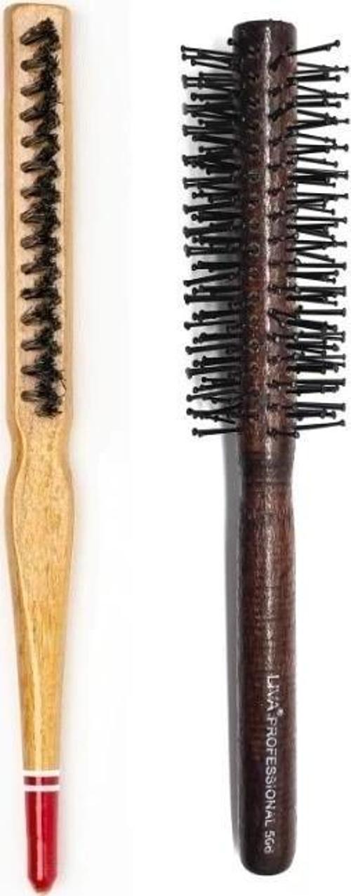 Liva 506& 690 Profesyonel Yanmaz Set Topuz Saç Fırçası-2'li