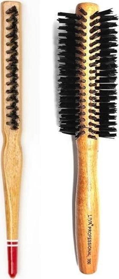 Liva 540& 690 Profesyonel Yanmaz Set Topuz Saç Fırçası-2'li