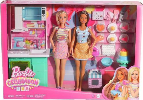 HJY94 Barbie Brooklyn ve Malibu Pasta Yapıyor Oyun Seti