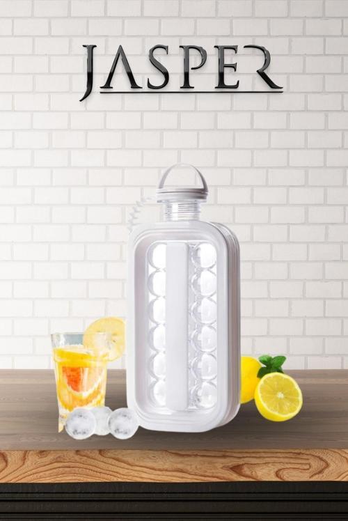 Katlanır Yuvarlak Buz Küpü Kalıbı Ve Içecek Şişesi Pratik Taşınabilir Buz Küpü