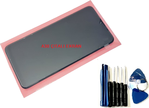 Samsung Galaxy A30 (SM-A305F) Lcd Ekran Dokunmatik Orijinal (Full Çıtalı Tamir Seti)