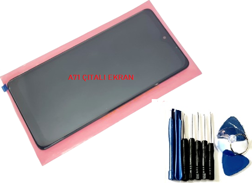 Samsung Galaxy A71 (SM-A715FN) Lcd Ekran Dokunmatik Orijinal (Full Çıtalı Tamir Seti)