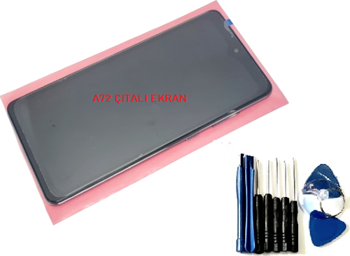 Samsung Galaxy A72 (SM-A725FN) Lcd Ekran Dokunmatik Orijinal (Full Çıtalı Tamir Seti)