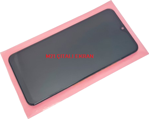 Samsung Galaxy M21 (SM-M215F) Lcd Ekran Dokunmatik Orijinal (Full Çıtalı)