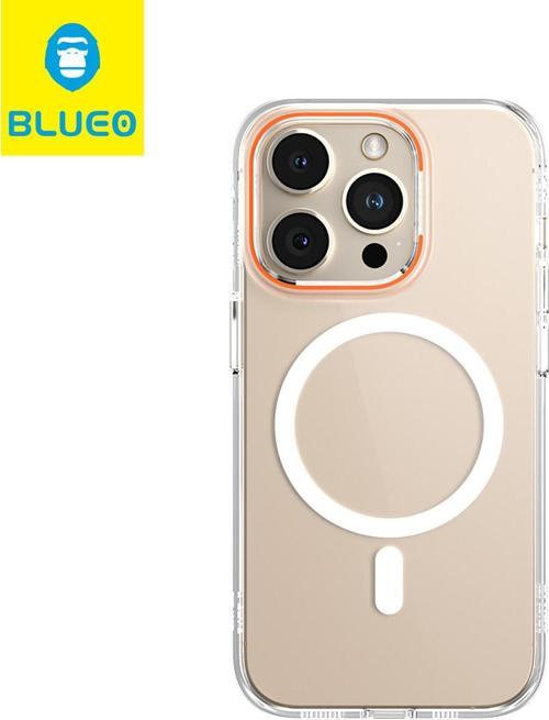 B49 Ultra Clear Anti-Drop Magsafe Kılıf iPhone 14 Pro Max Turuncu