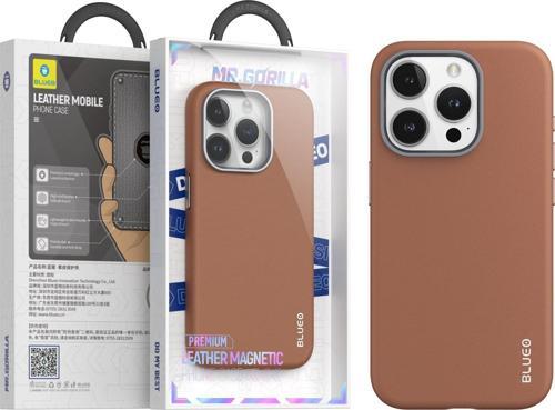 iPhone 14 Pro Max Deri Premium Magsafe Kılıf Kahverengi