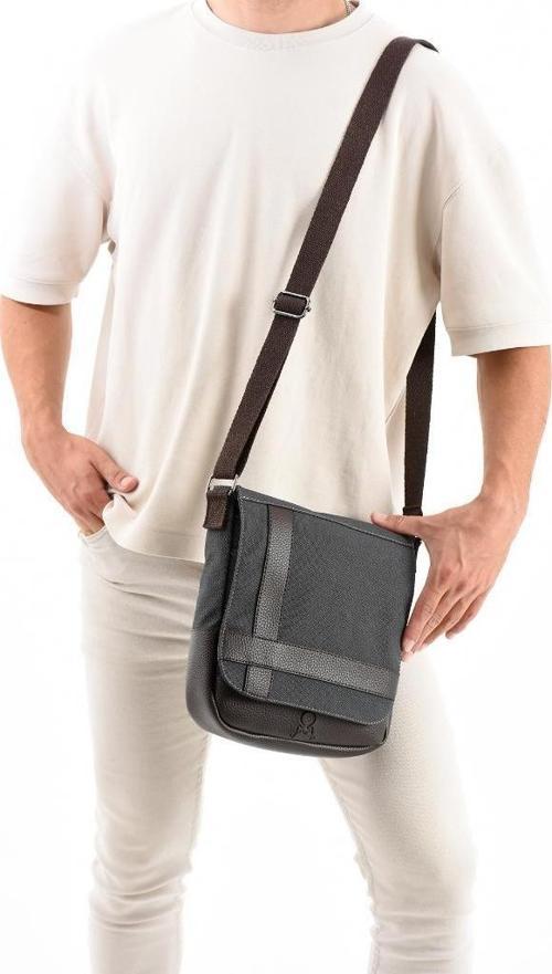 Kanvas Kumaş Tablet Çantası Erkek Postacı Çanta 27*23 Cm Çapraz Askılı Omuz Çantası 