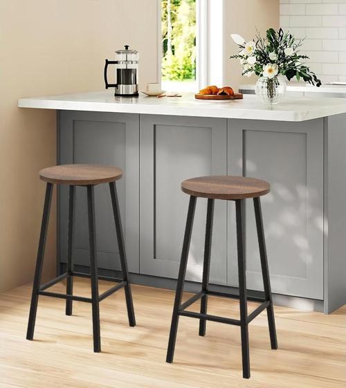 Esyala Riva 2'li Tabure Barok Siyah