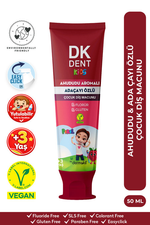 Ahududu Aromalı Florürsüz Vegan Çocuk Diş Macunu - PIRIL 50 ml