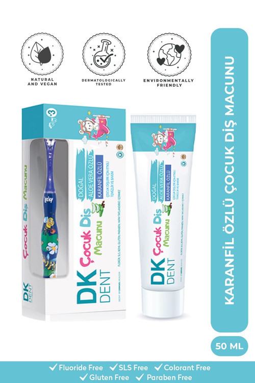 Karanfil Özlü Fırçalı Çocuk Diş Macunu (Fırçalı) 50 ml