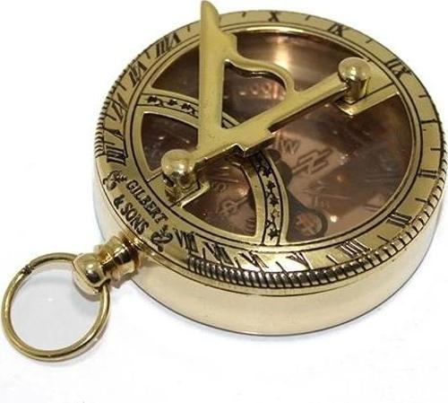 Pirinç Güneş Saati Ve Pusula Modeli 7830