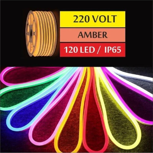 50 Metre 8X16Mm 220 Volt Hazır Fişli Neon Led