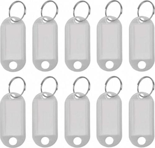 Plastik Anahtarlık Beyaz 100'Lü Paket