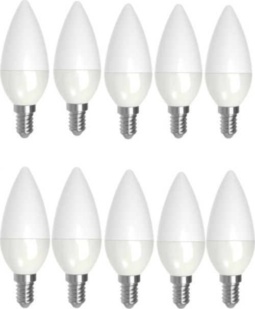 10 Adet 5-7 Watt E14 Ince Duy Beyaz Işık Mum Buji Led Ampul