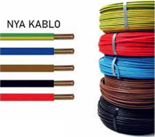 1,5 Mm Nya Kablo Tek Damar 10 Metre Mavi