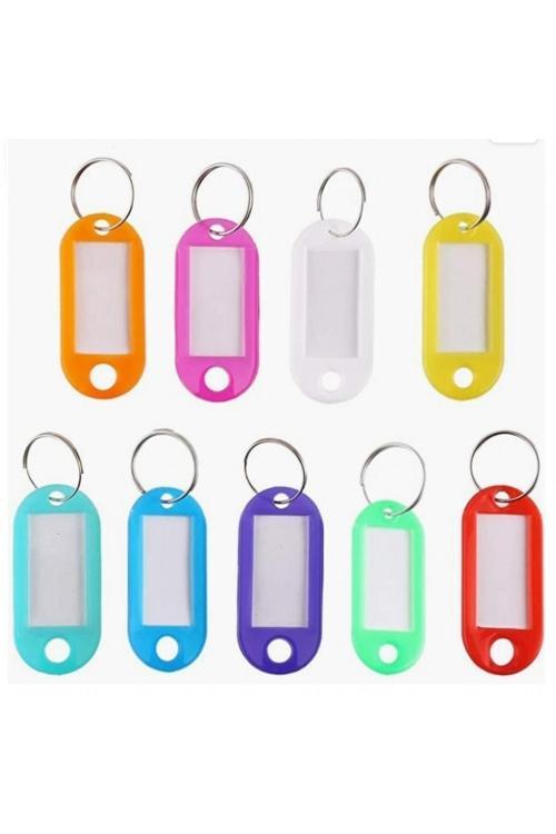 Plastik Anahtarlık 100' Lü Paket Karışık Renk