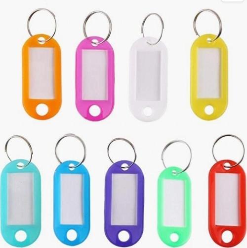 Plastik Anahtarlık 100' Lü Paket Karışık Renk
