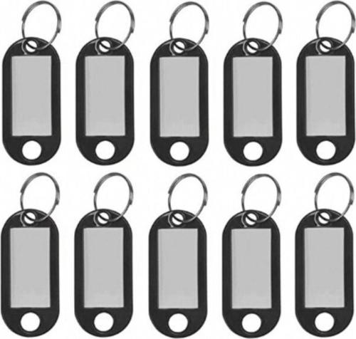 Plastik Anahtarlık Siyah 100'Lü Paket